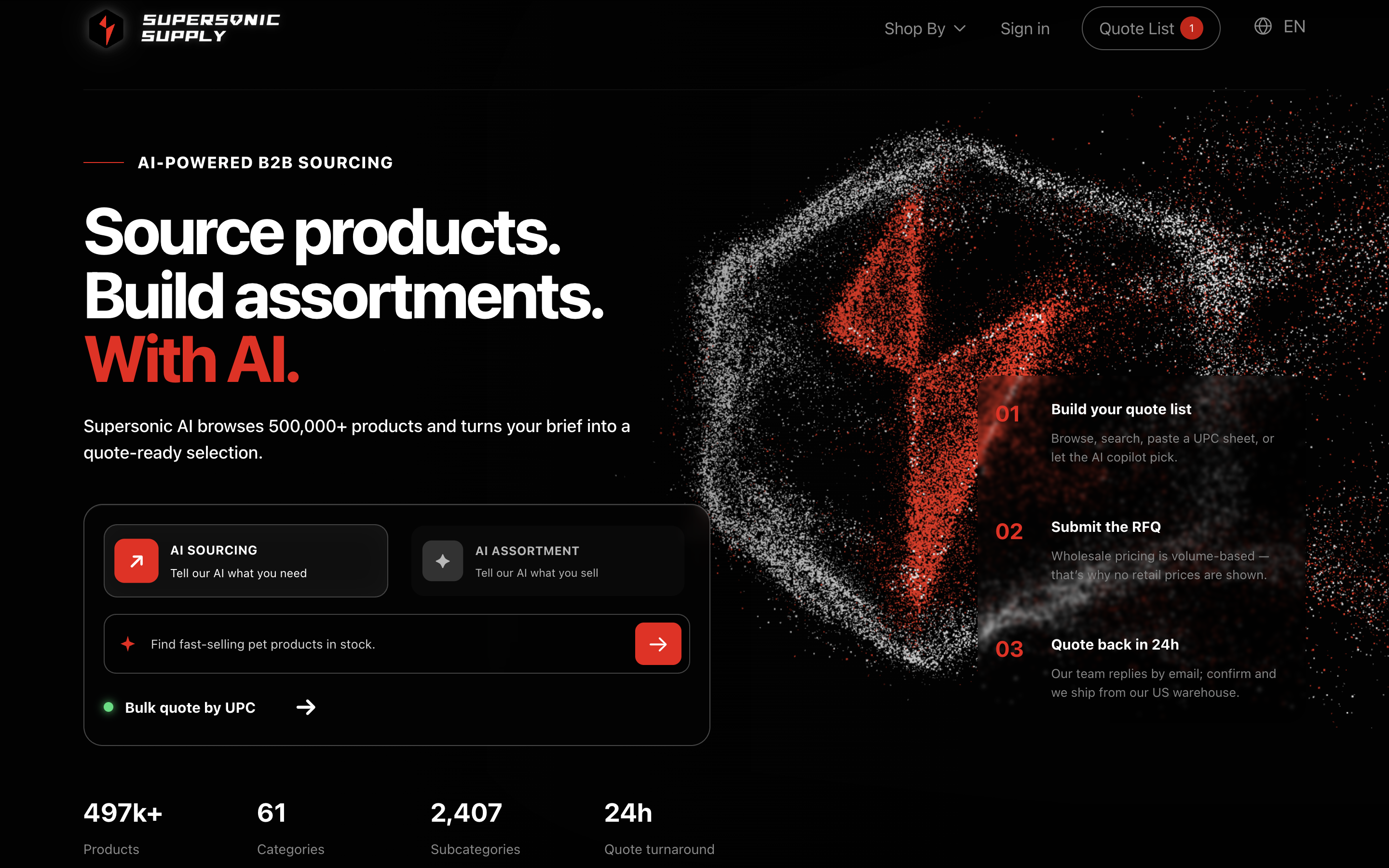 sourcecopilot.app sourcing platform displayed on a laptop